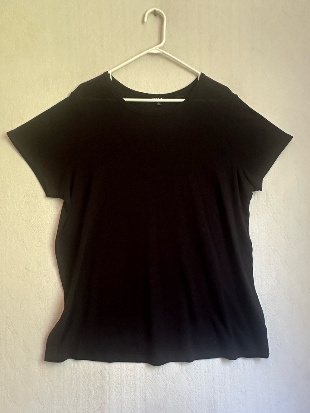 Torrid Linen Blend Black Basic Short Sleeve Top Sz 2 or 2XL